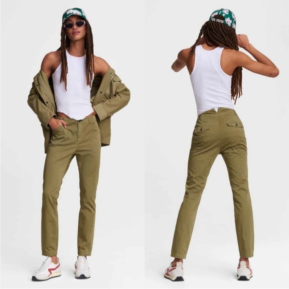 NWT rag & bone Green Moss Field High Rise
Chino Pants Size 23 (fits like 24) - Picture 5 of 16